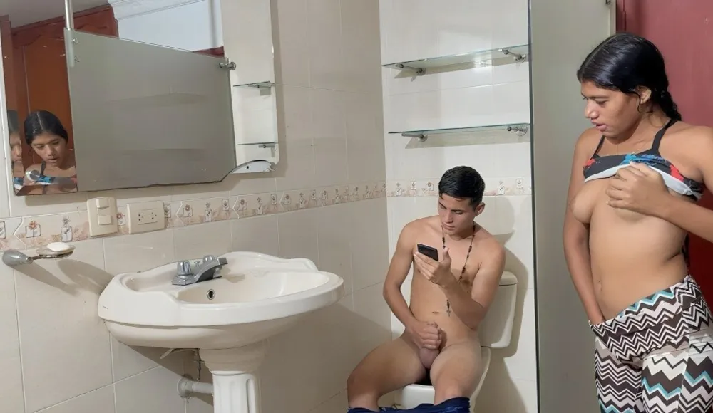 Indian Girl Watches Me Masturbating In A Public Bathroom And We End Up Fucking Me Hard Until She ...