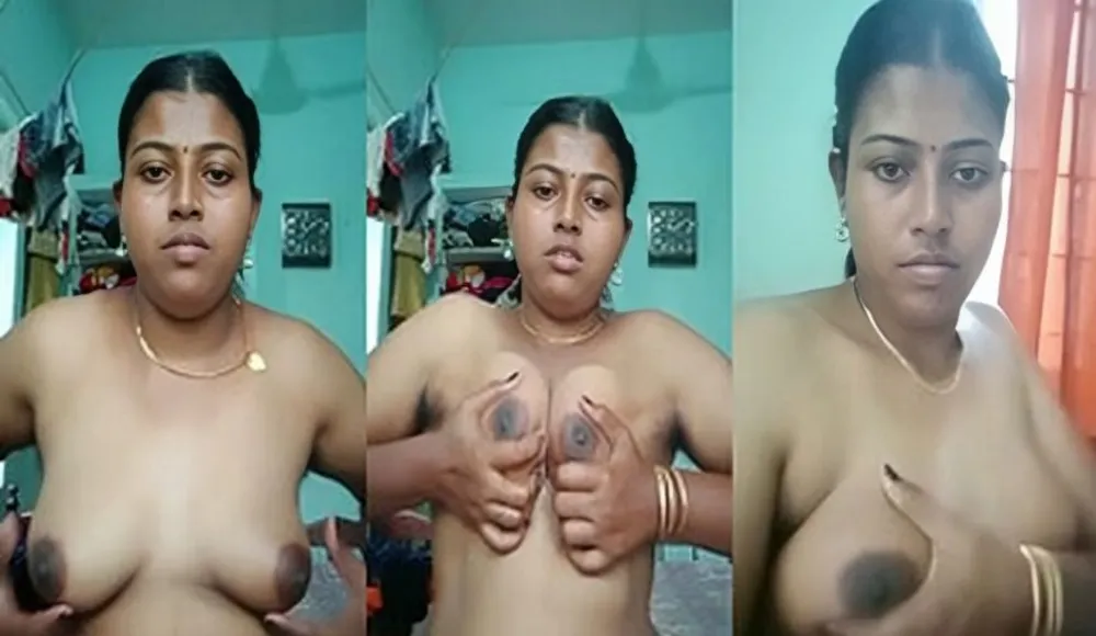 Horny Indian Bhabhi Pressing Her Boobs