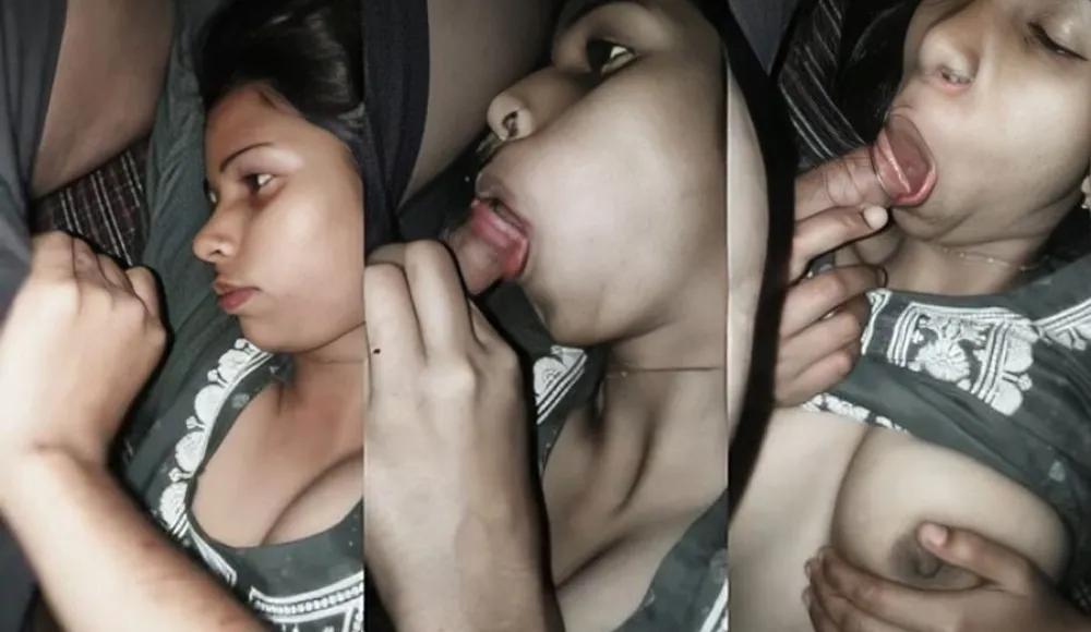 North Indian Wife Boobs Pressing And Blowjob
