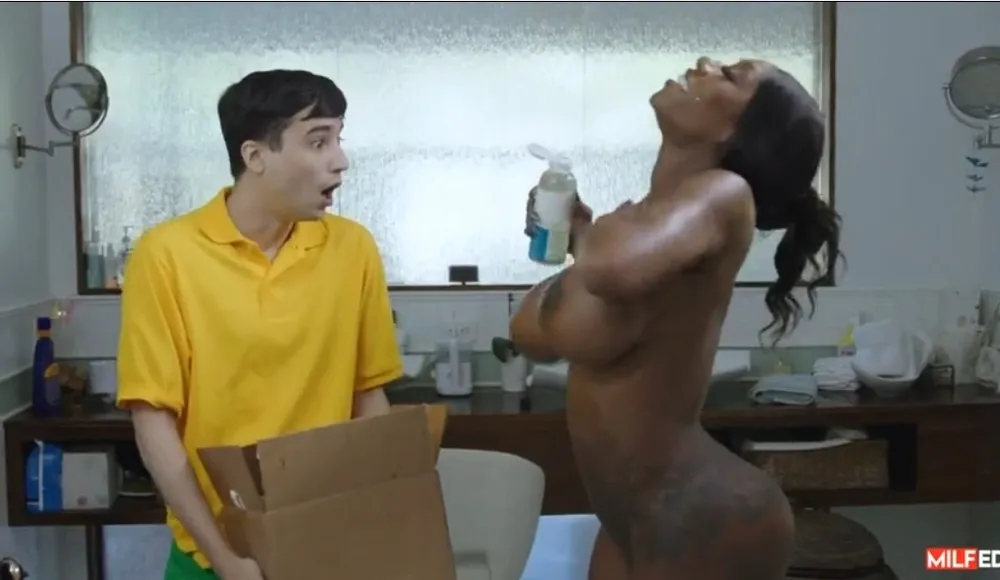 When the delivery guy arrives - Black Wife cheating